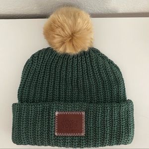 Love Your Melon Cuffed Pom Beanie